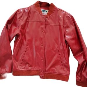Girl's Red Leather Jacket